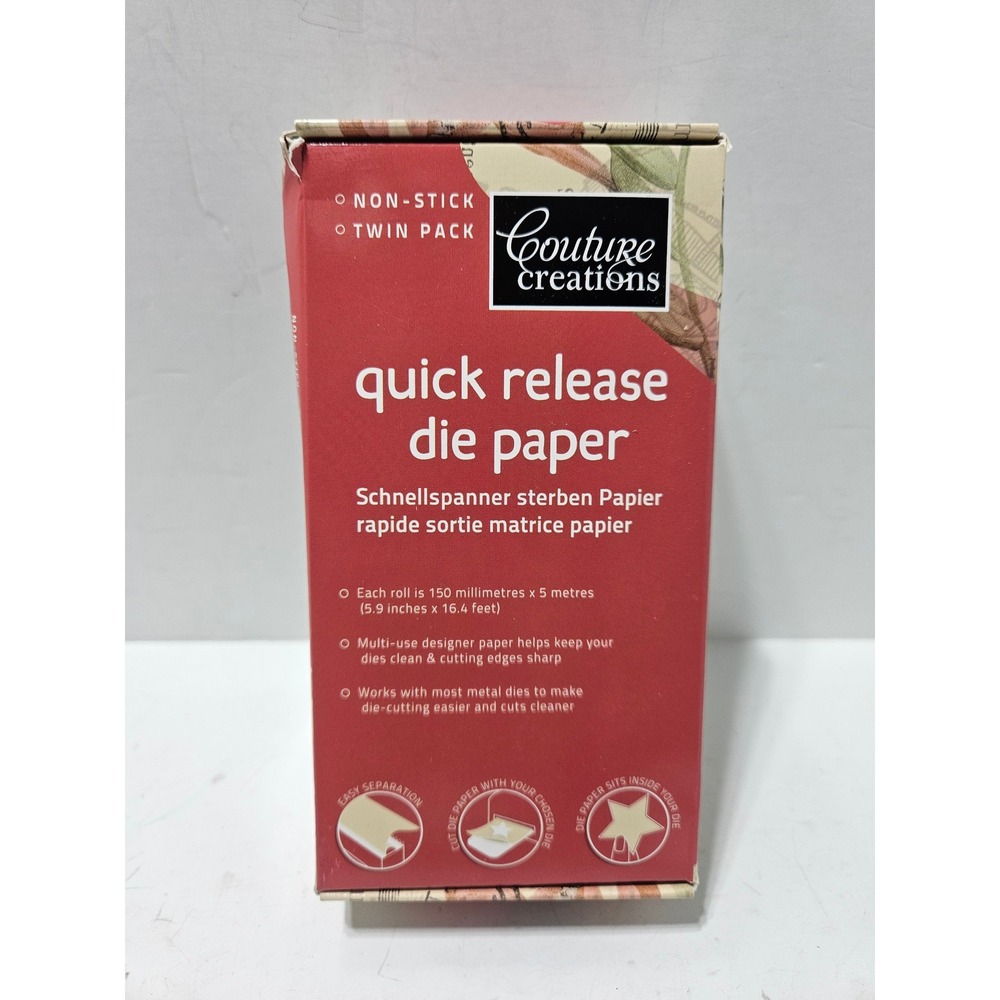 Couture Creations Quick Release Die Paper Twin Pack Non-Stick